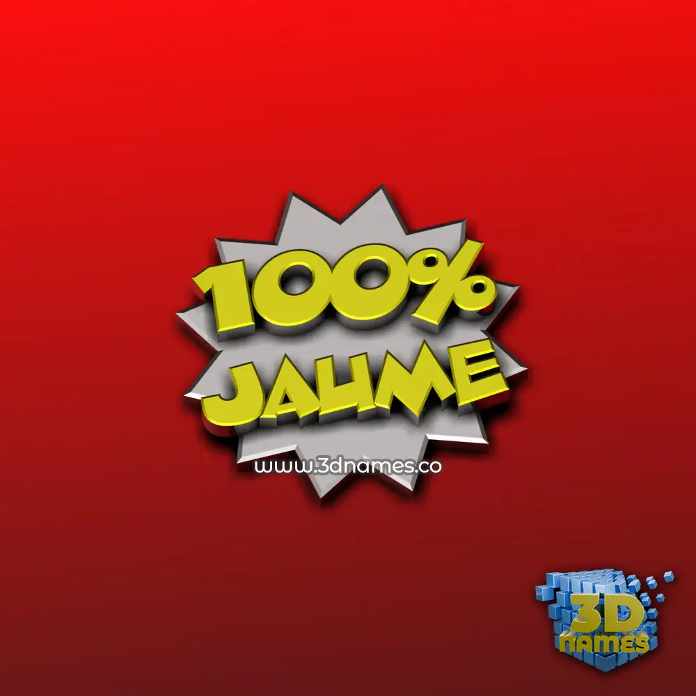 jaume in 100 Percent style - 3D name wallpaper