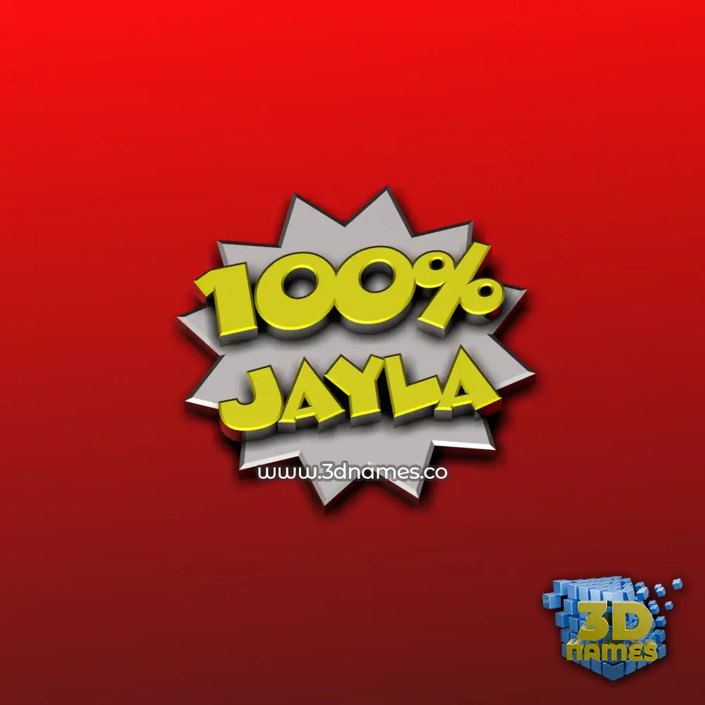 jayla in 100 Percent style - 3D name wallpaper