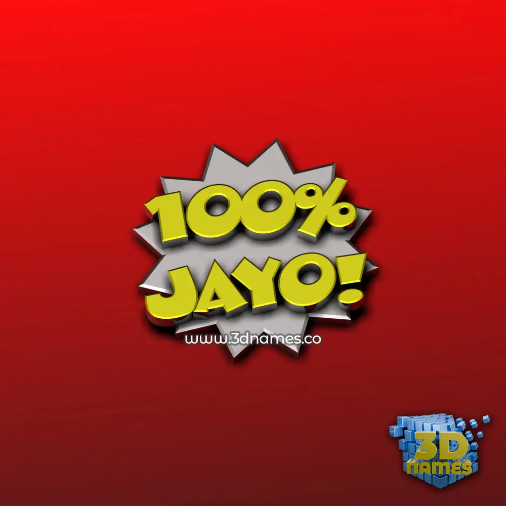 jayo in 100 Percent style - 3D name wallpaper