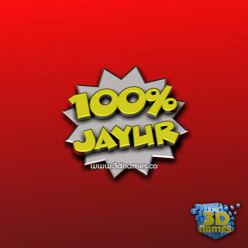 jayur in 100 Percent style - 3D name wallpaper