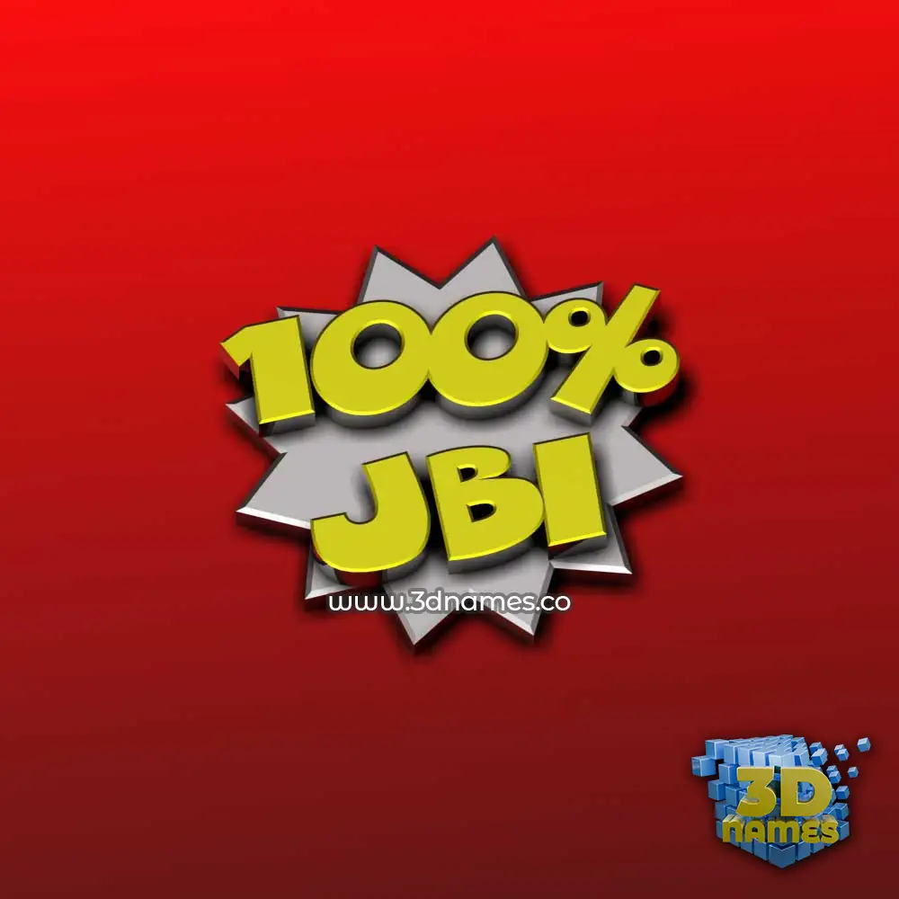 jbi in 100 Percent style - 3D name wallpaper