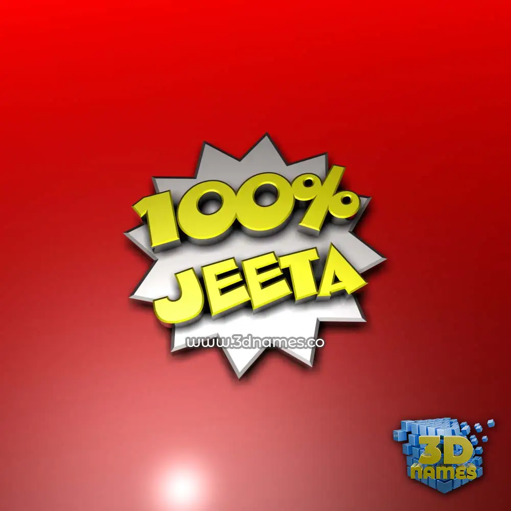 jeeta in 100 Percent style - 3D name wallpaper