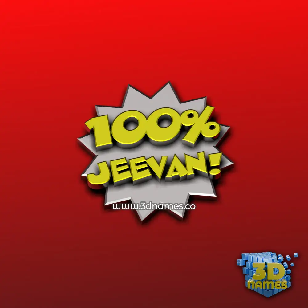 jeevan in 100 Percent style - 3D name wallpaper