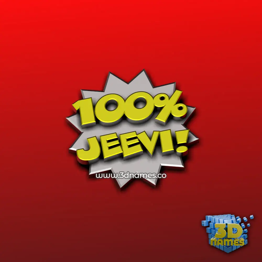 jeevi in 100 Percent style - 3D name wallpaper