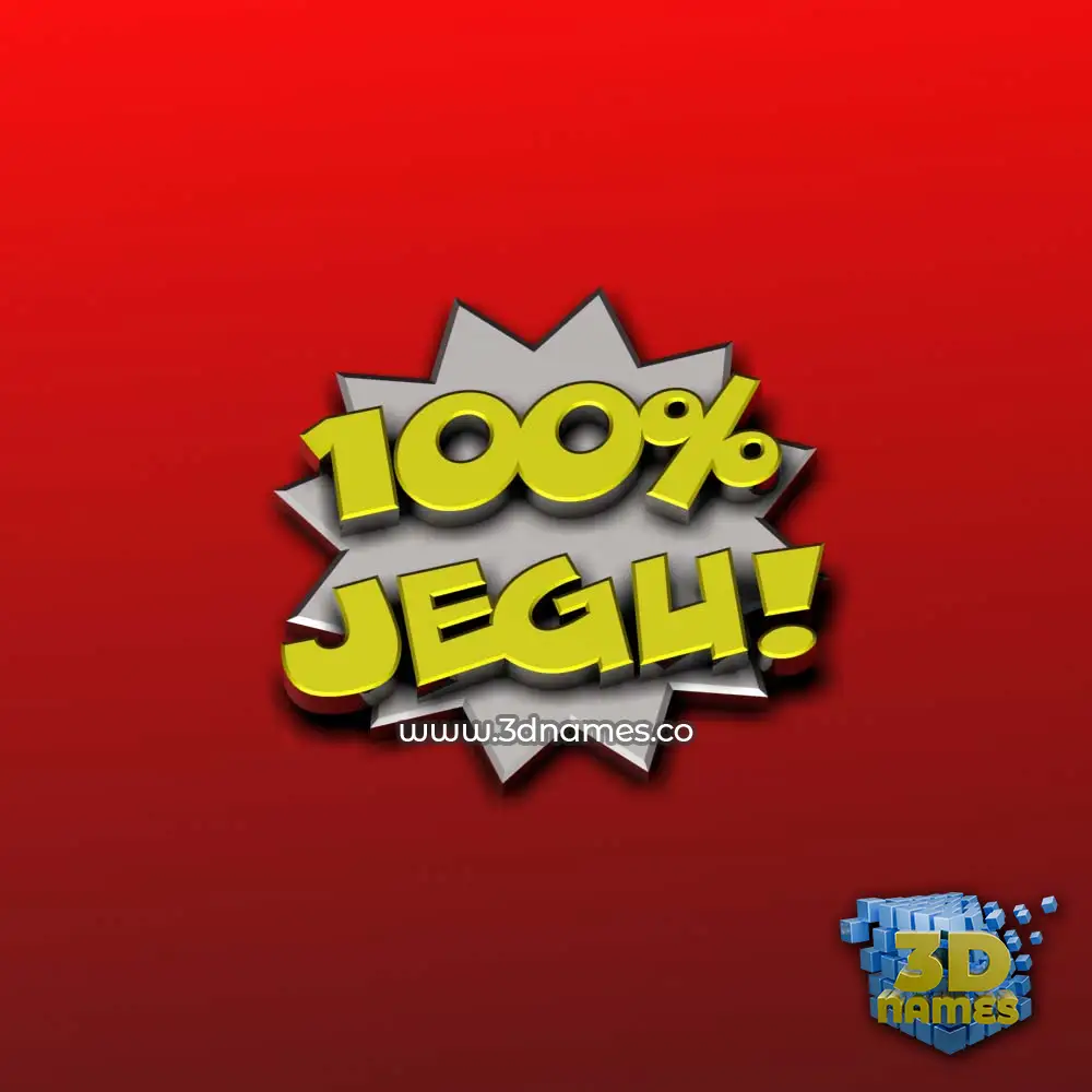 jegu in 100 Percent style - 3D name wallpaper