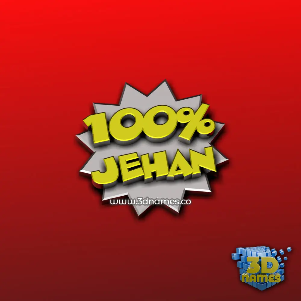 jehan in 100 Percent style - 3D name wallpaper