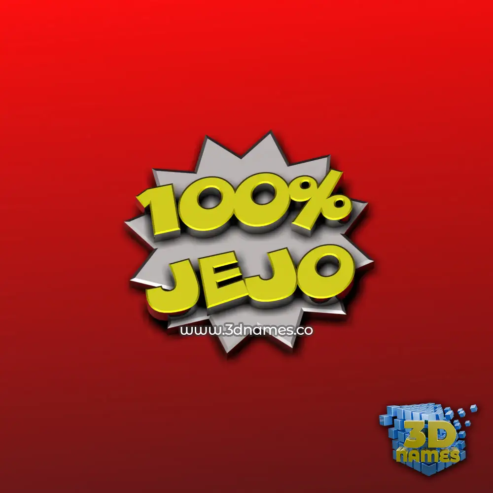 jejo in 100 Percent style - 3D name wallpaper