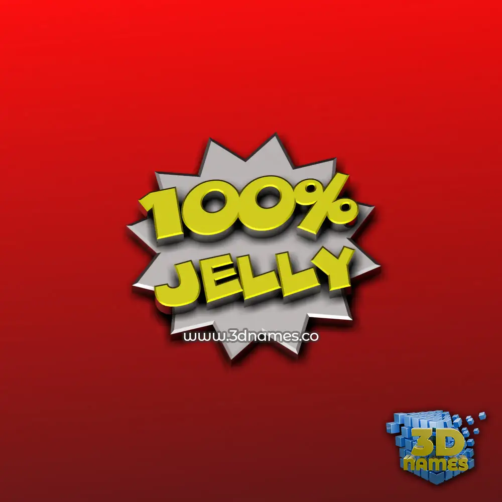 jelly in 100 Percent style - 3D name wallpaper