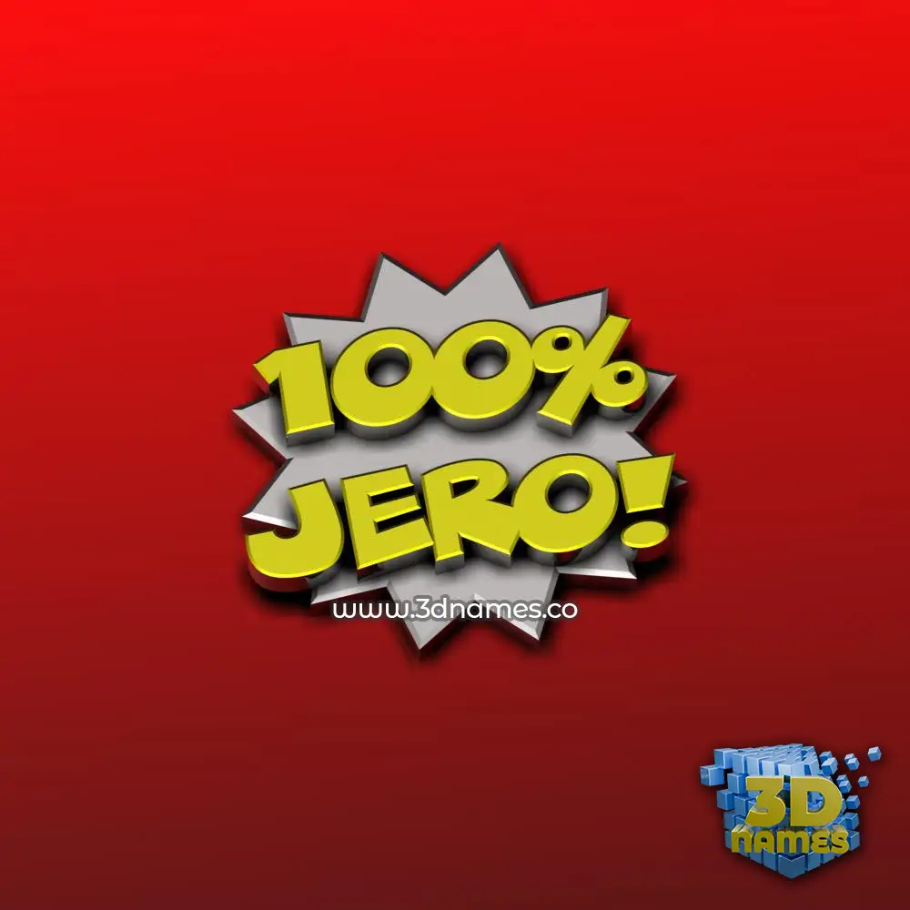 jero in 100 Percent style - 3D name wallpaper