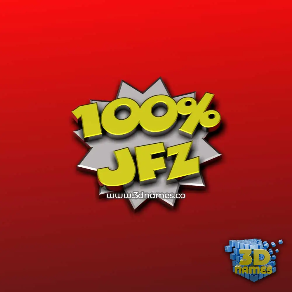 jfz in 100 Percent style - 3D name wallpaper
