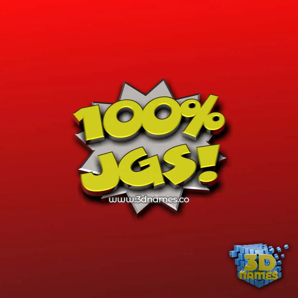 jgs in 100 Percent style - 3D name wallpaper