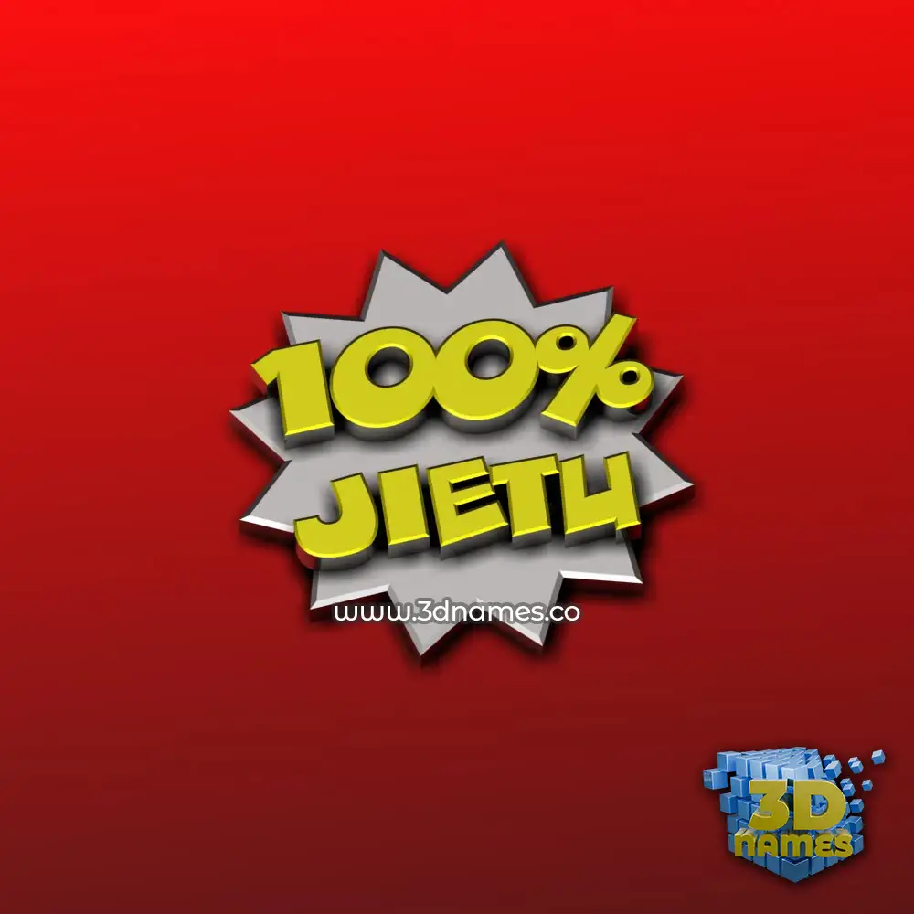 jietu in 100 Percent style - 3D name wallpaper