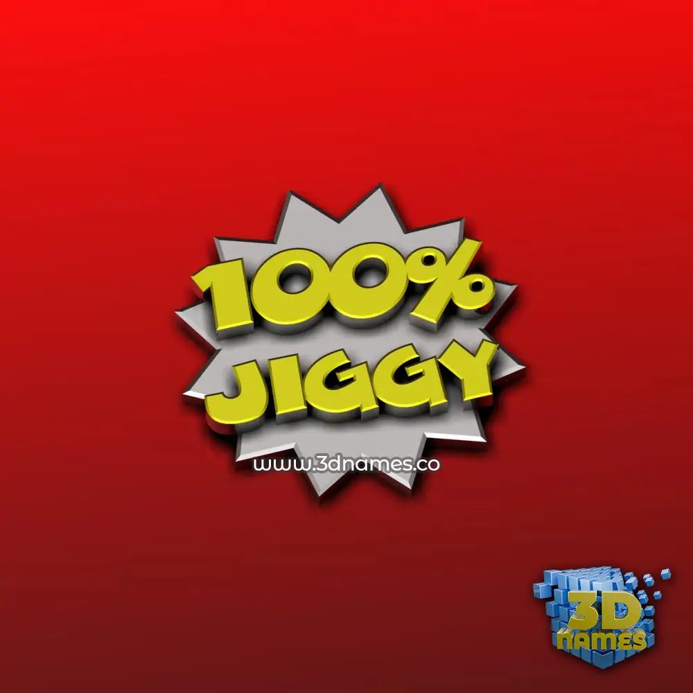 jiggy in 100 Percent style - 3D name wallpaper