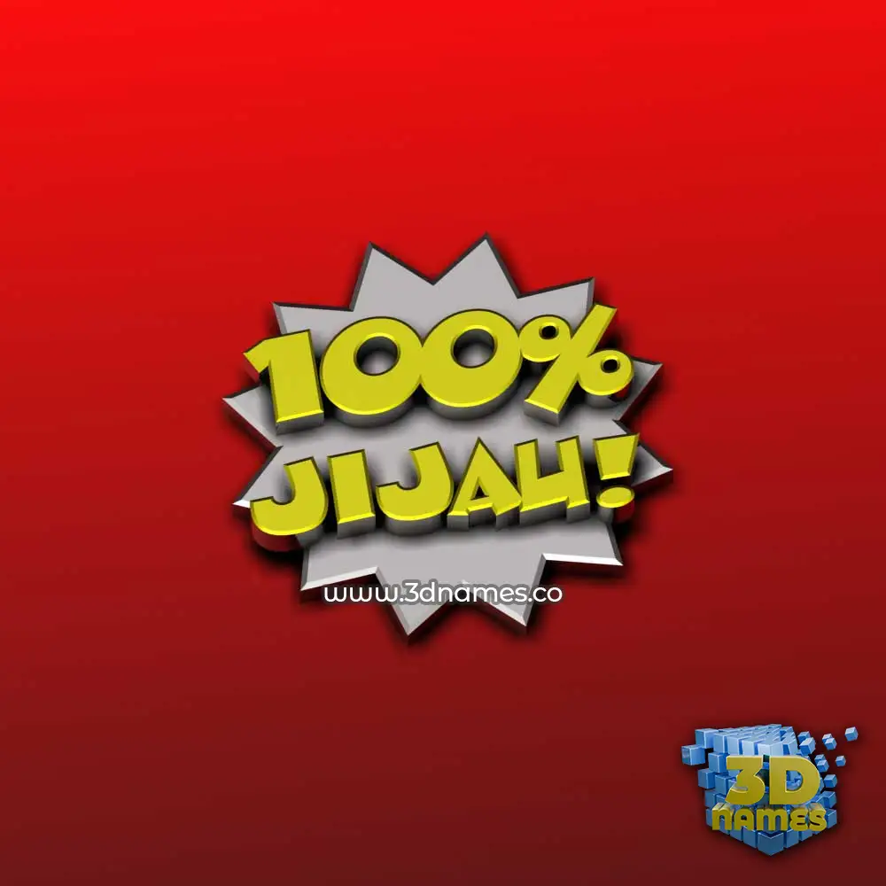 jijau in 100 Percent style - 3D name wallpaper