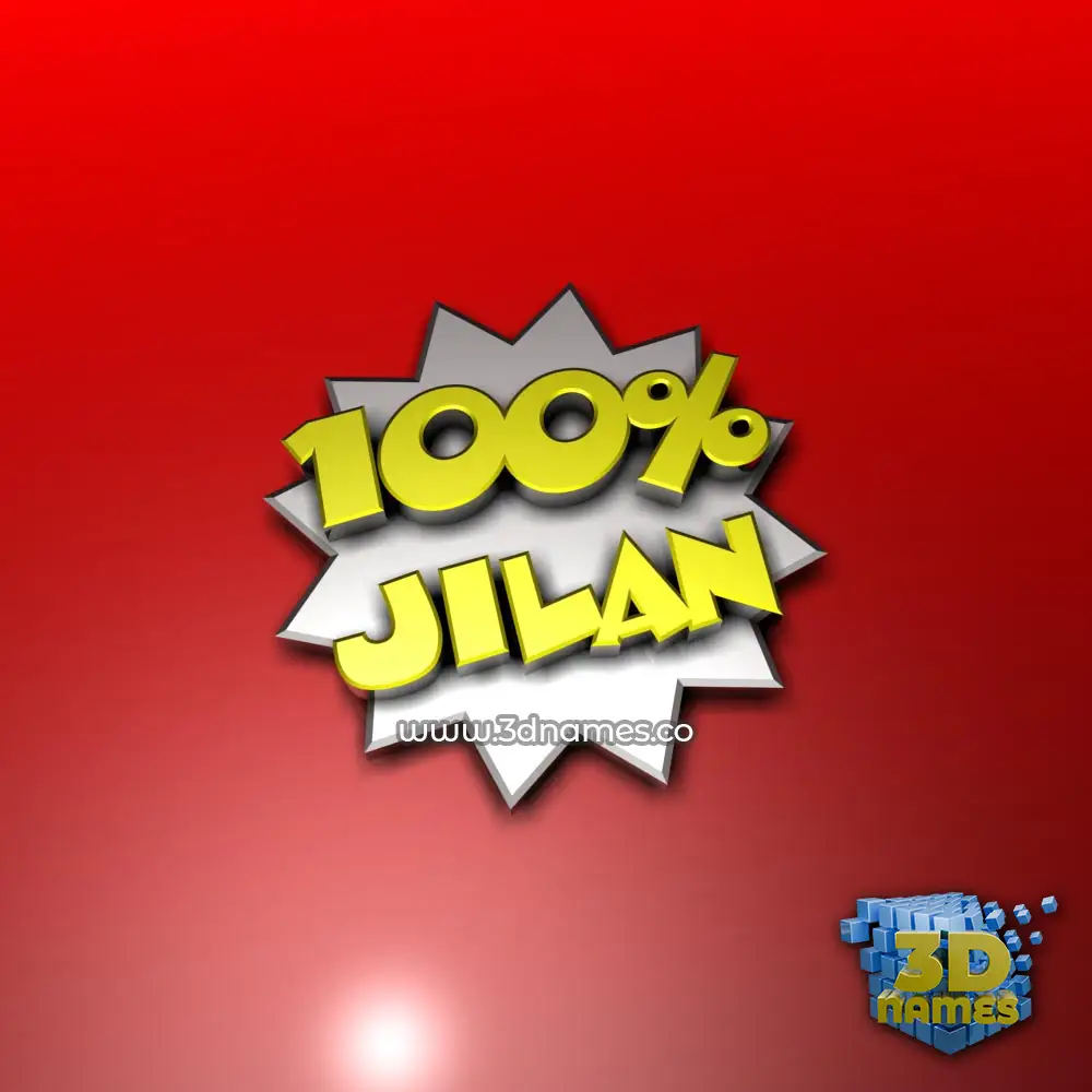 jilan in 100 Percent style - 3D name wallpaper