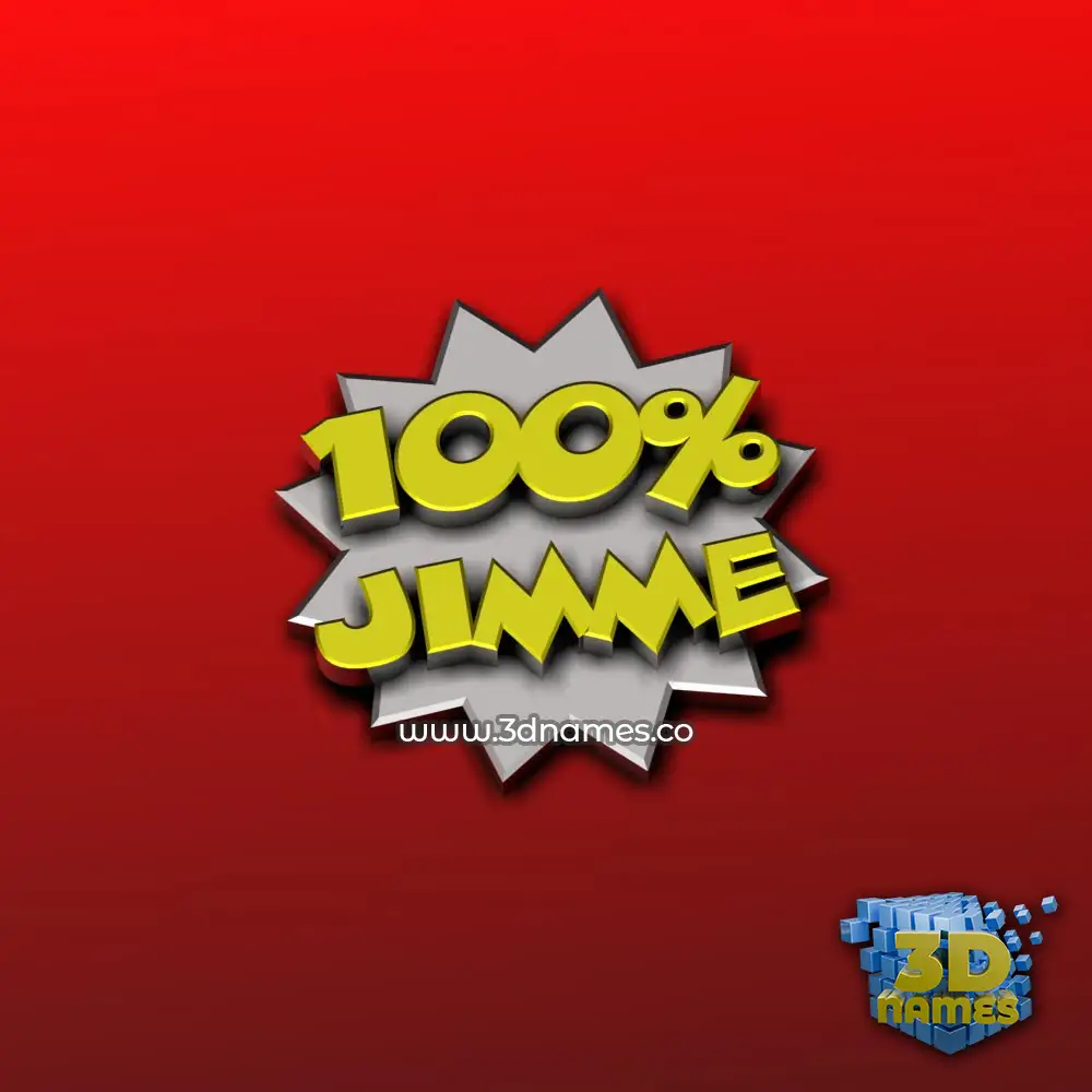 jimme in 100 Percent style - 3D name wallpaper