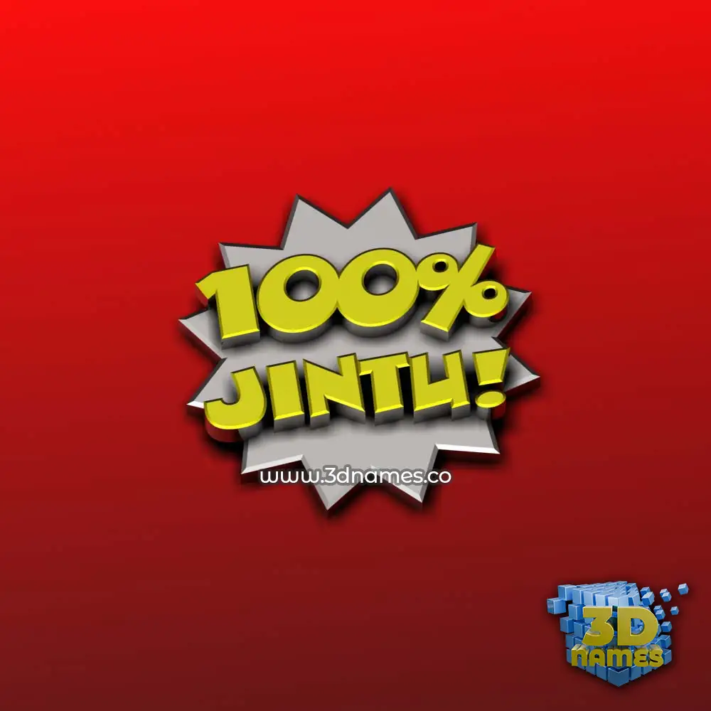 jintu in 100 Percent style - 3D name wallpaper