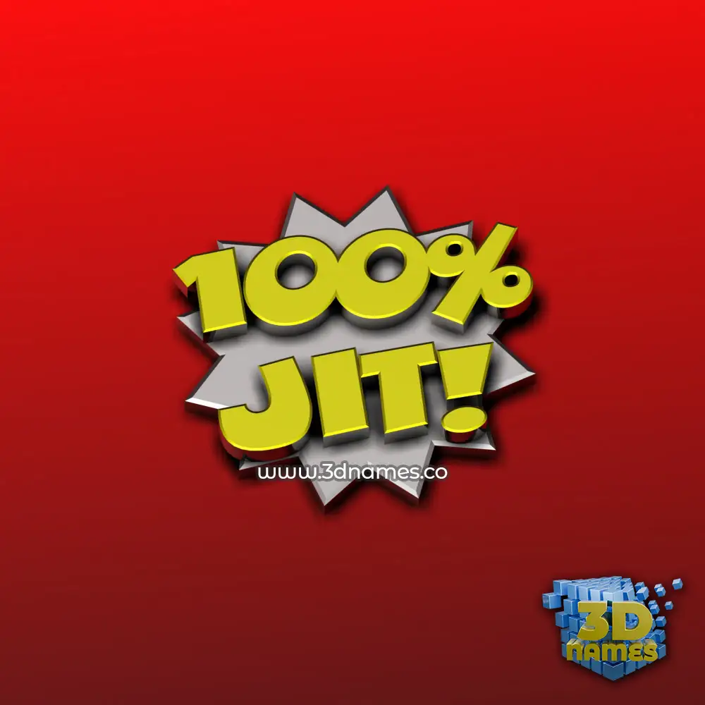 jit in 100 Percent style - 3D name wallpaper
