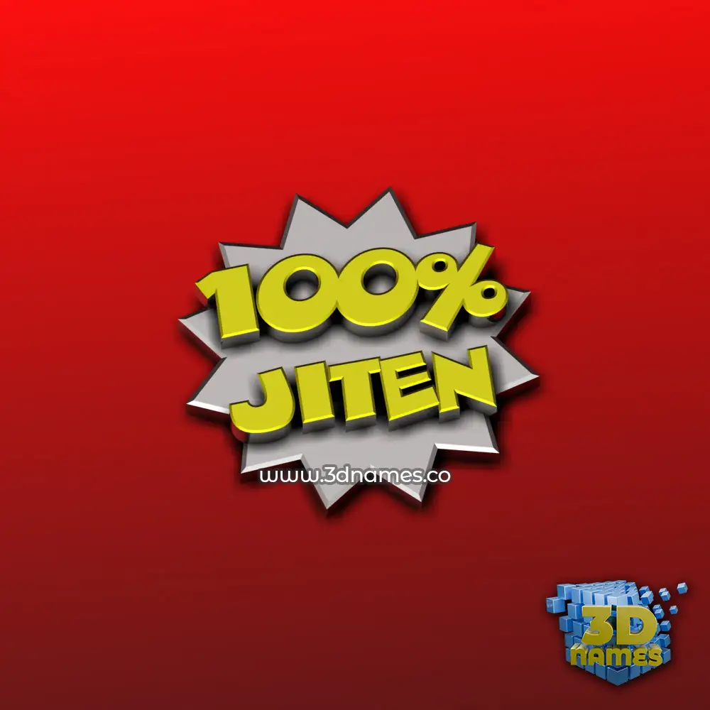 jiten in 100 Percent style - 3D name wallpaper