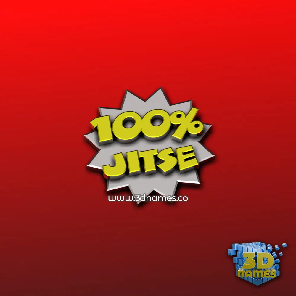 jitse in 100 Percent style - 3D name wallpaper