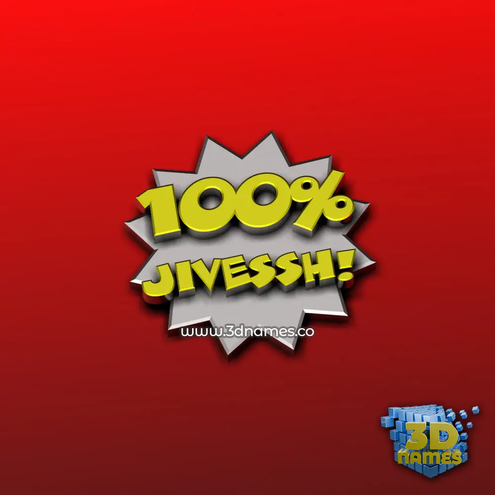 jivessh in 100 Percent style - 3D name wallpaper