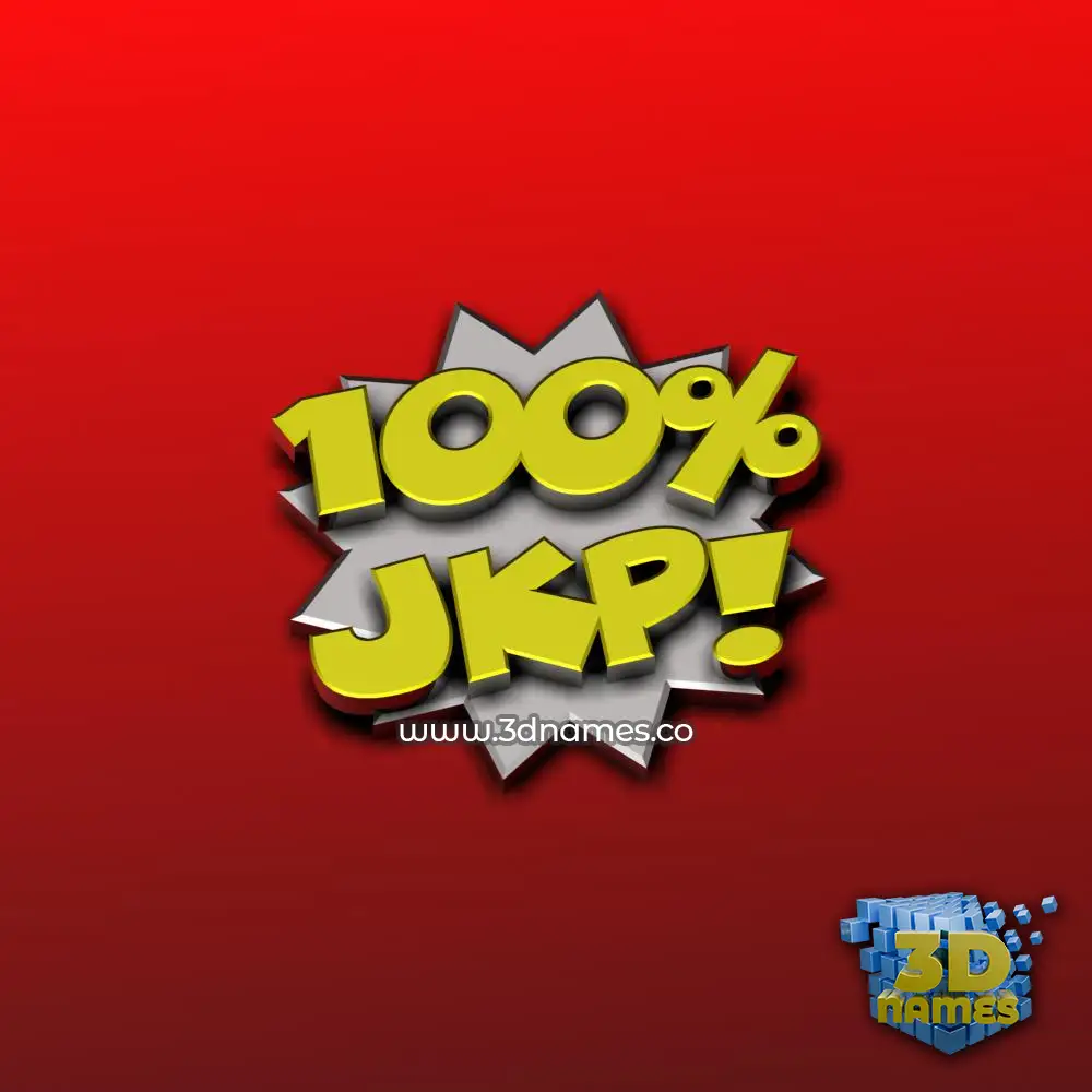 jkp in 100 Percent style - 3D name wallpaper