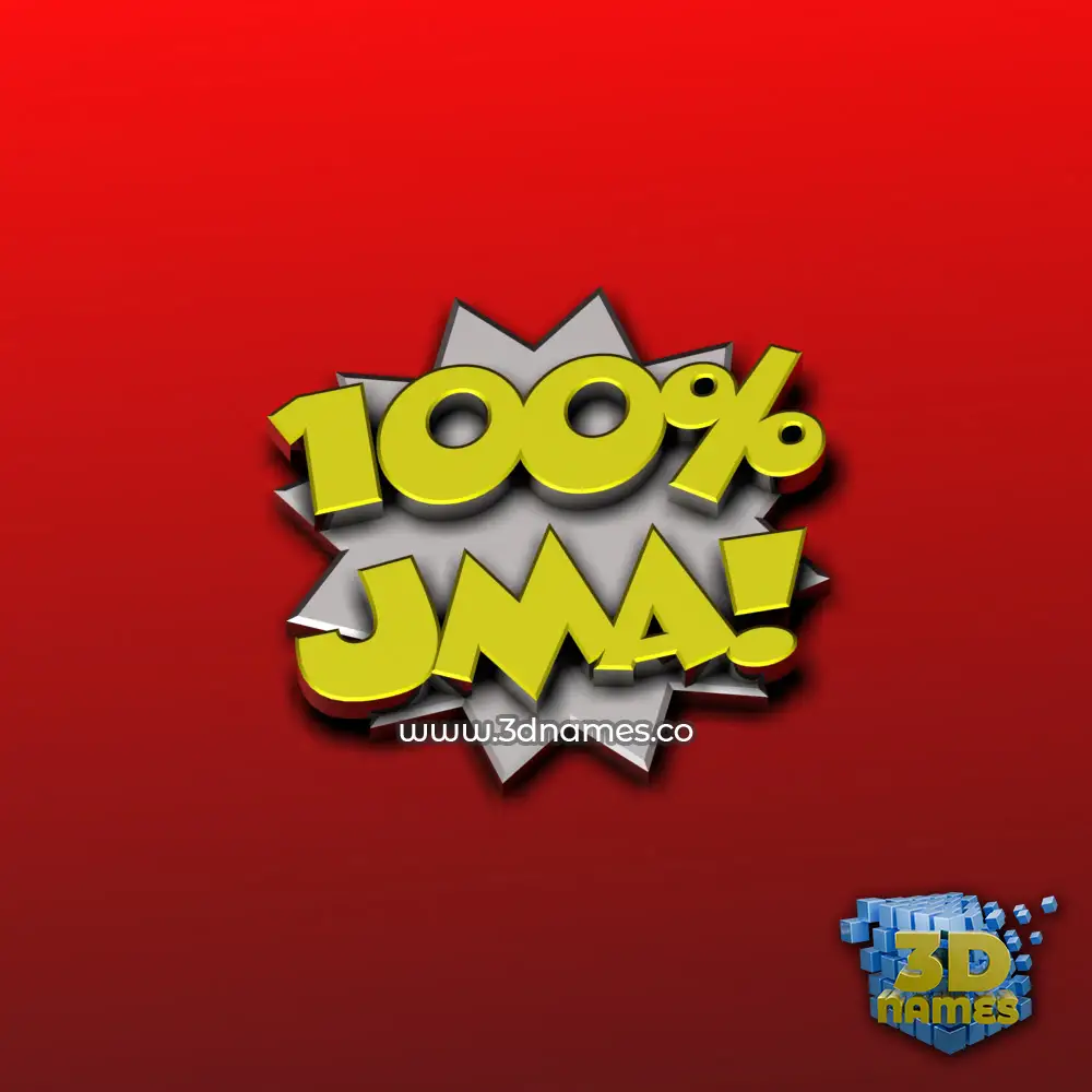 jma in 100 Percent style - 3D name wallpaper
