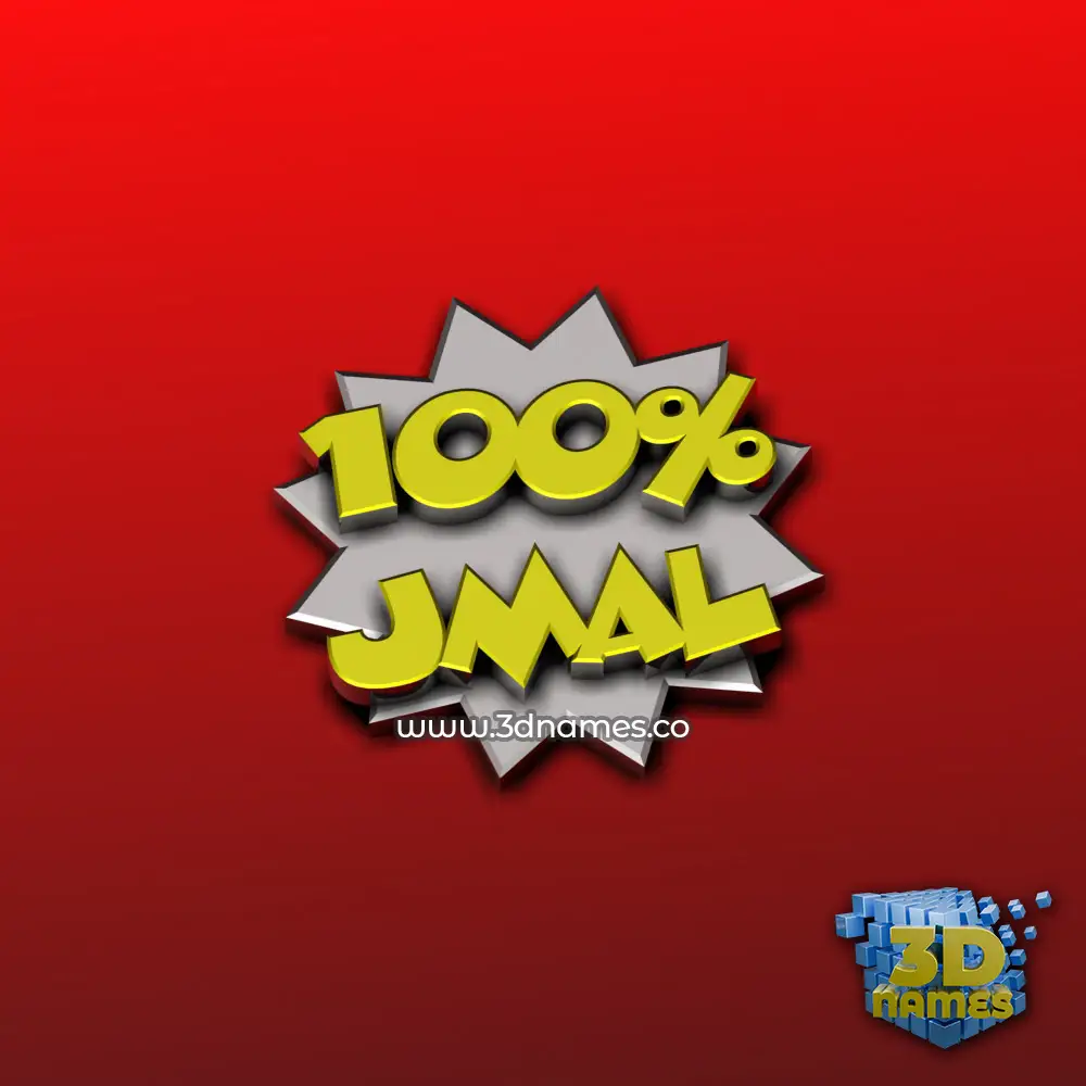 jmal in 100 Percent style - 3D name wallpaper