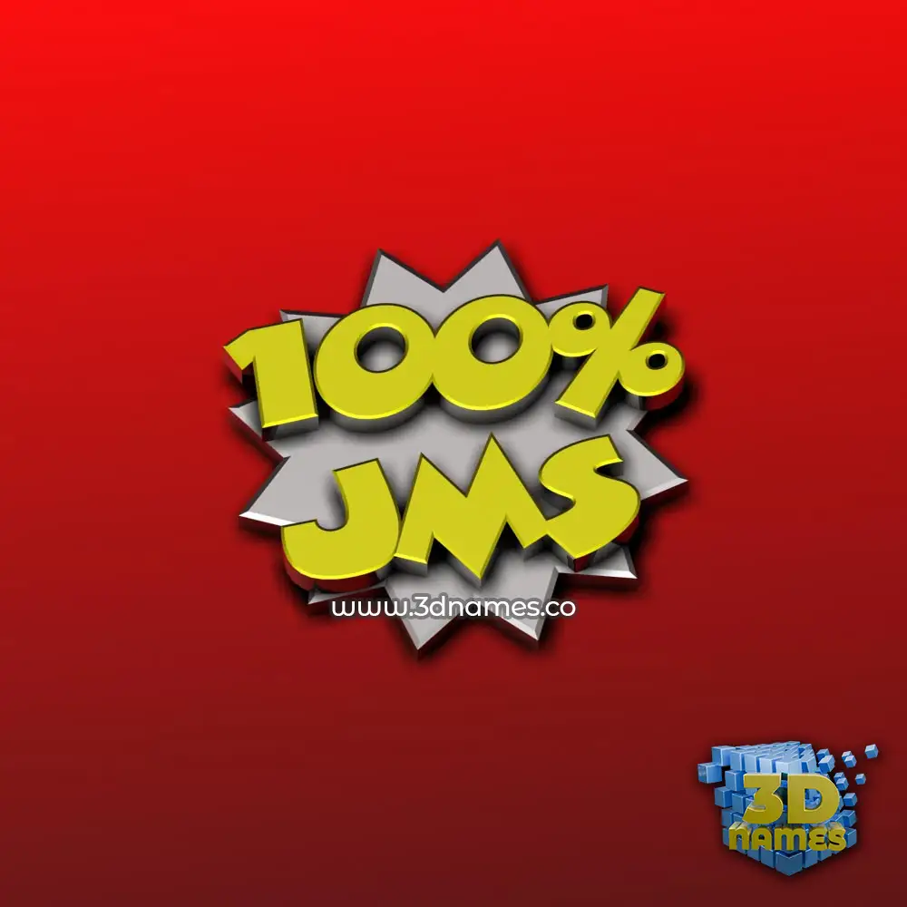 jms in 100 Percent style - 3D name wallpaper