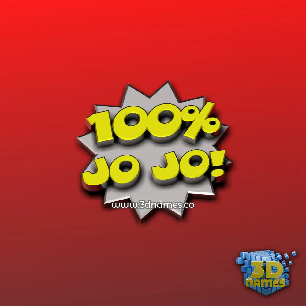jo jo in 100 Percent style - 3D name wallpaper