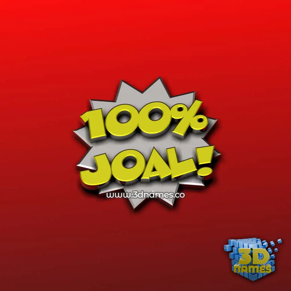 joal in 100 Percent style - 3D name wallpaper