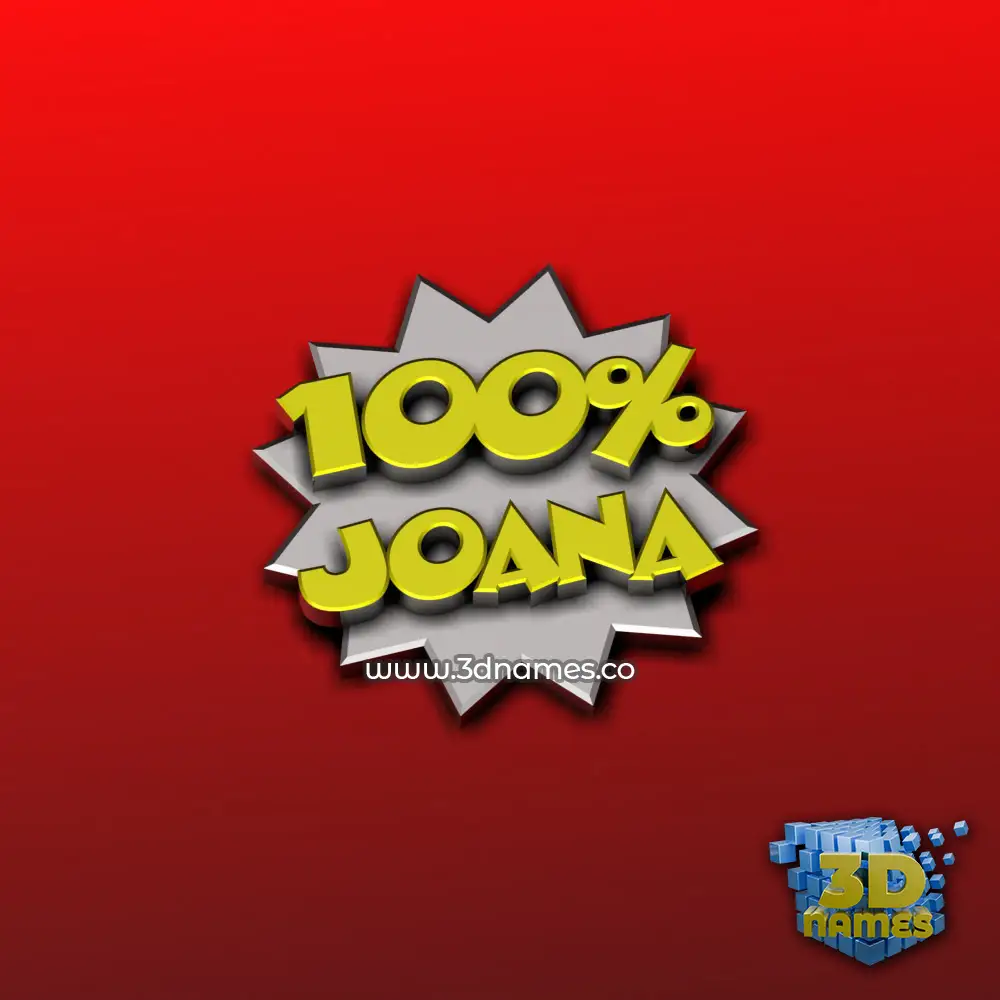 joana in 100 Percent style - 3D name wallpaper