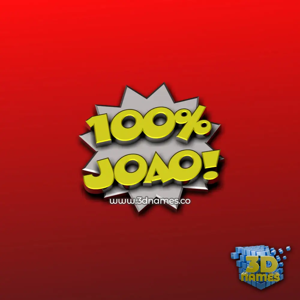 joao in 100 Percent style - 3D name wallpaper