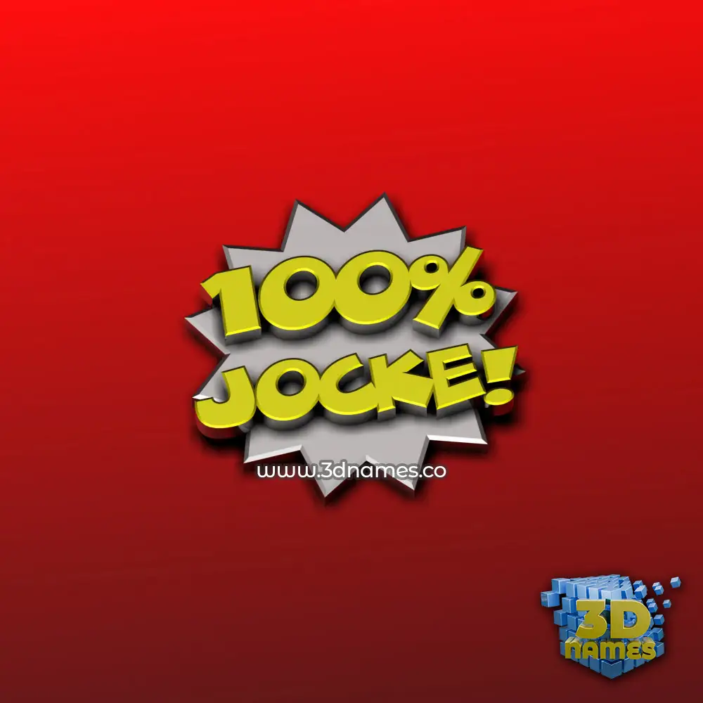 jocke in 100 Percent style - 3D name wallpaper