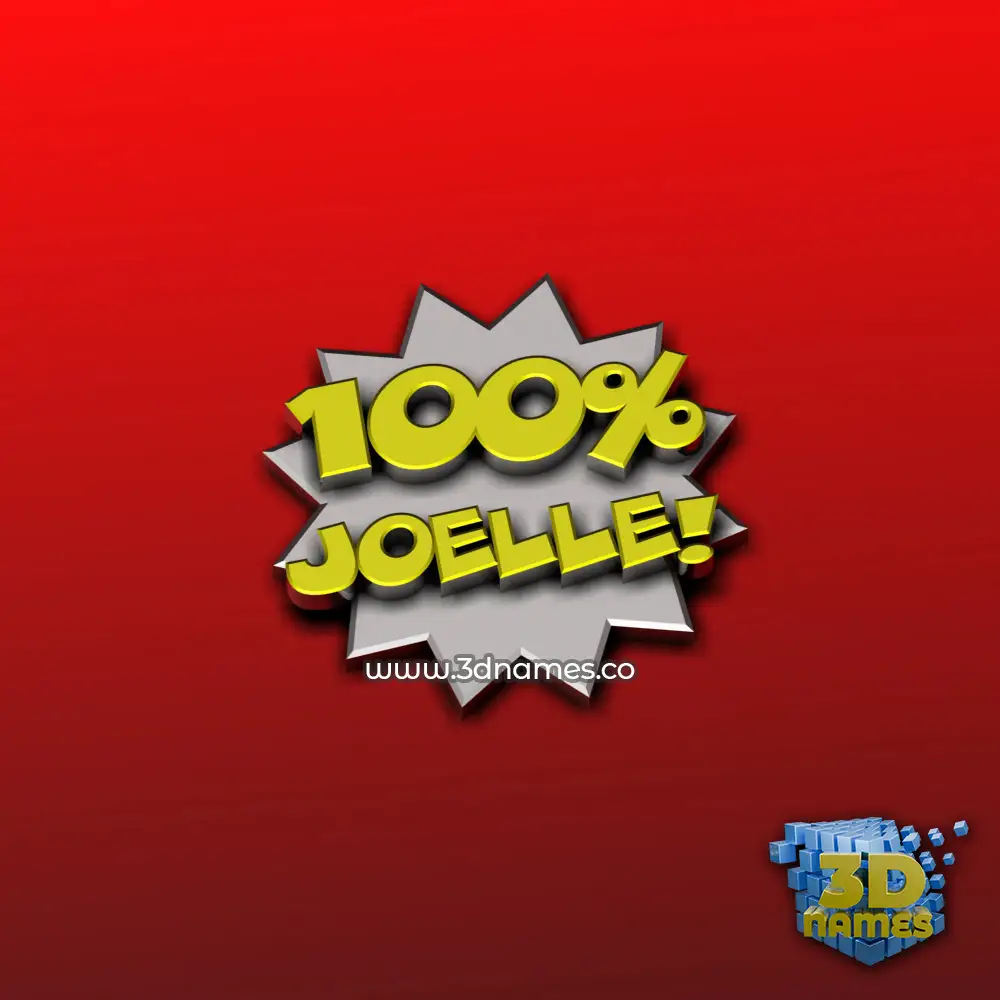 joelle in 100 Percent style - 3D name wallpaper