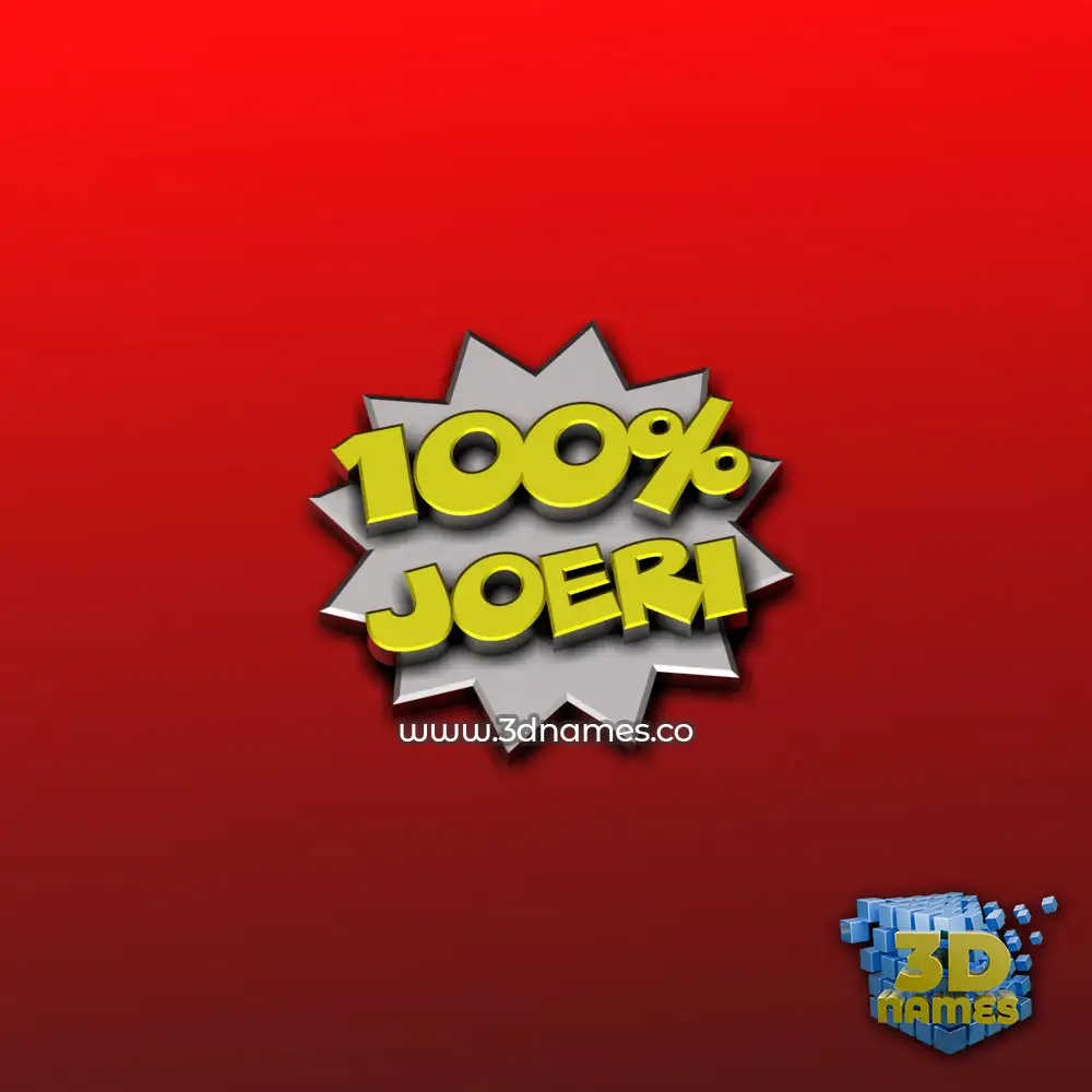 joeri in 100 Percent style - 3D name wallpaper