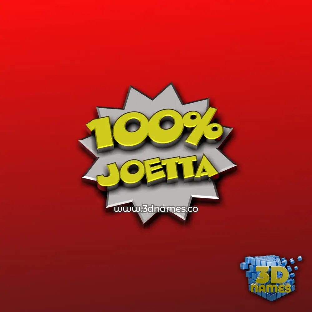 joetta in 100 Percent style - 3D name wallpaper
