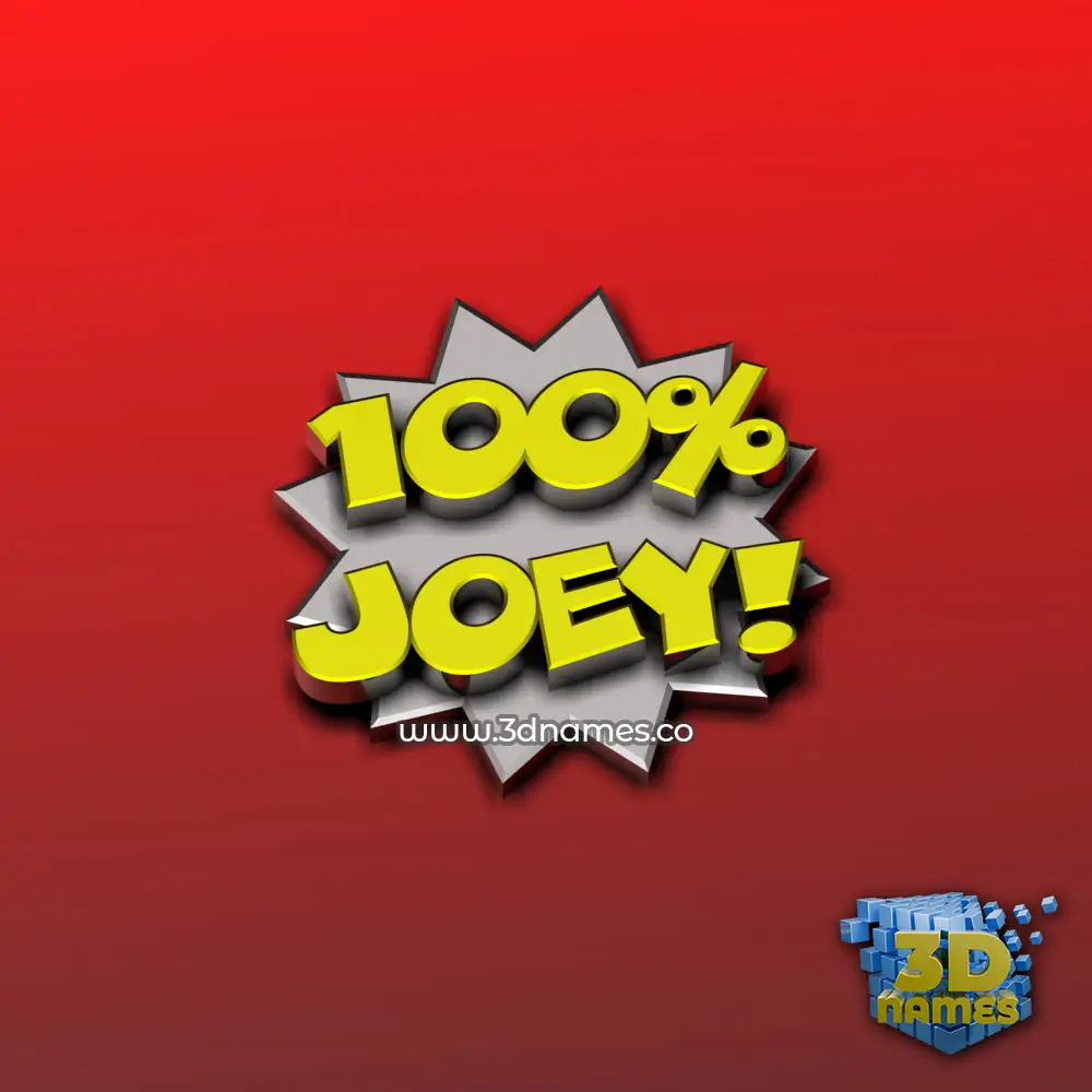joey in 100 Percent style - 3D name wallpaper