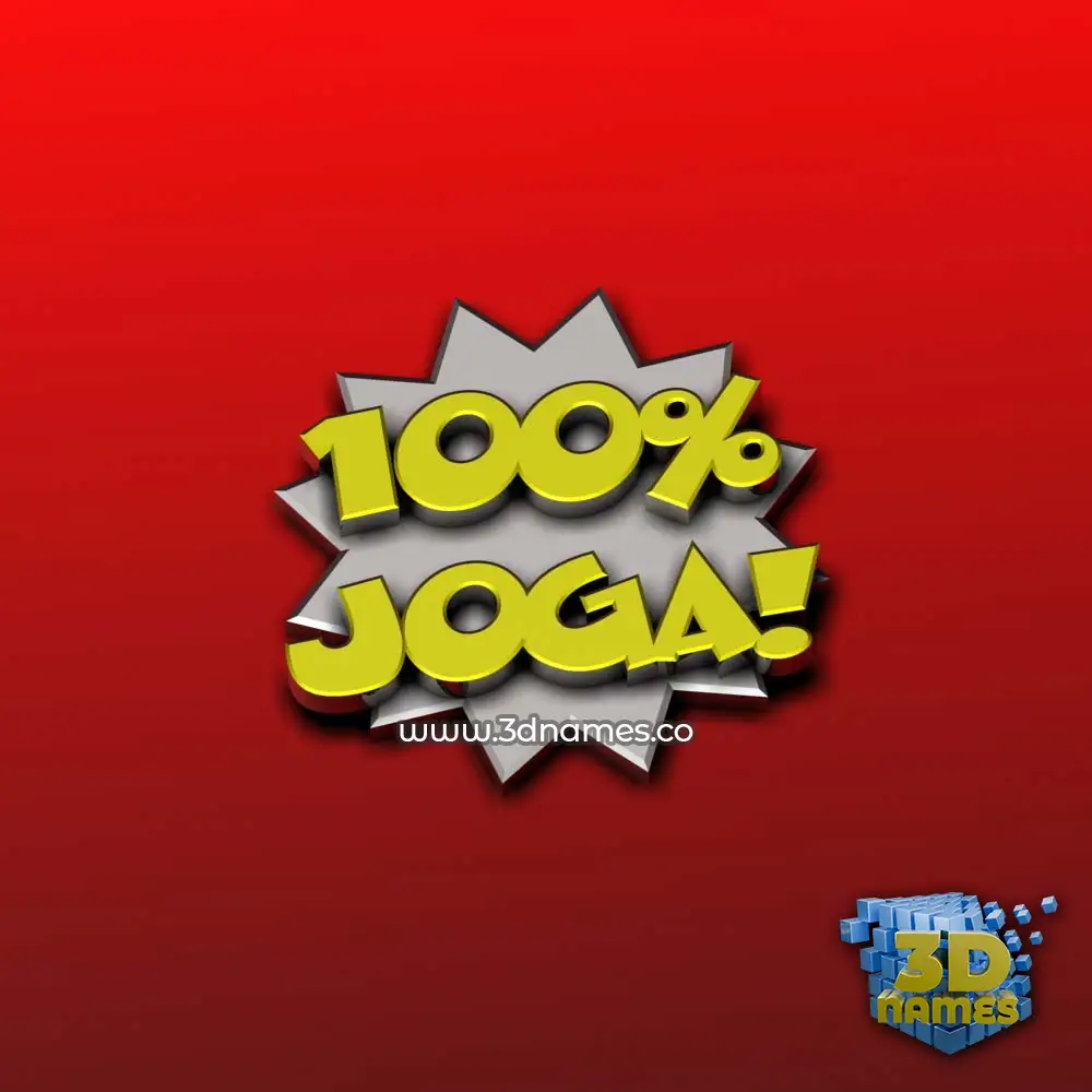 joga in 100 Percent style - 3D name wallpaper
