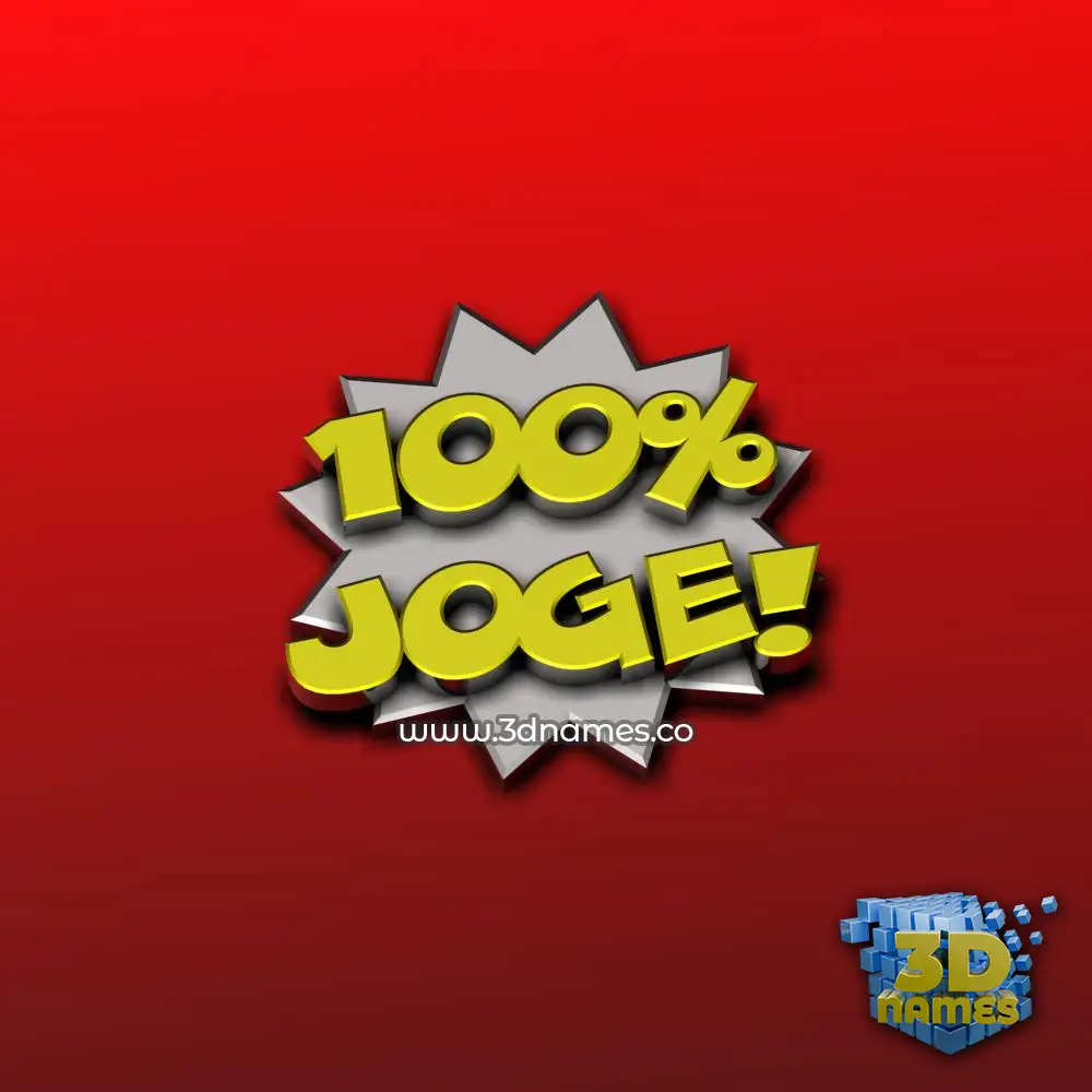joge in 100 Percent style - 3D name wallpaper