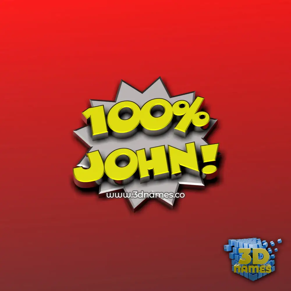 john in 100 Percent style - 3D name wallpaper
