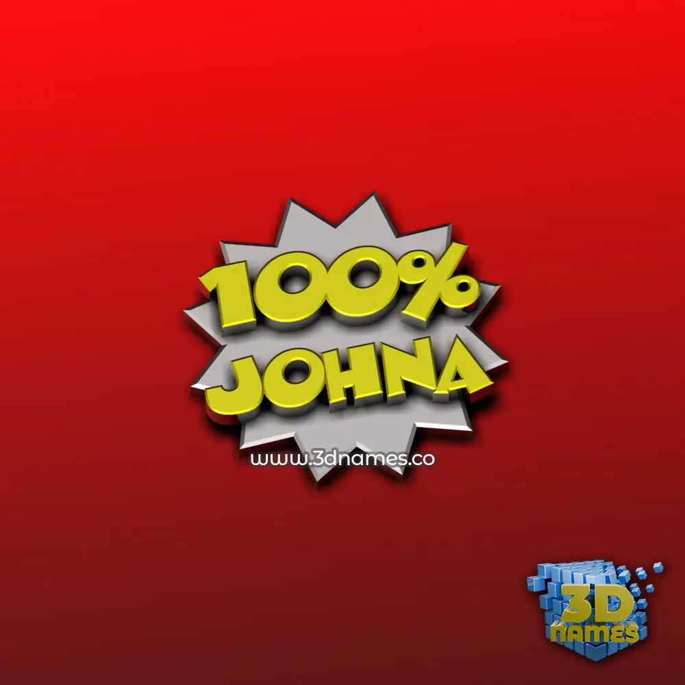 johna in 100 Percent style - 3D name wallpaper