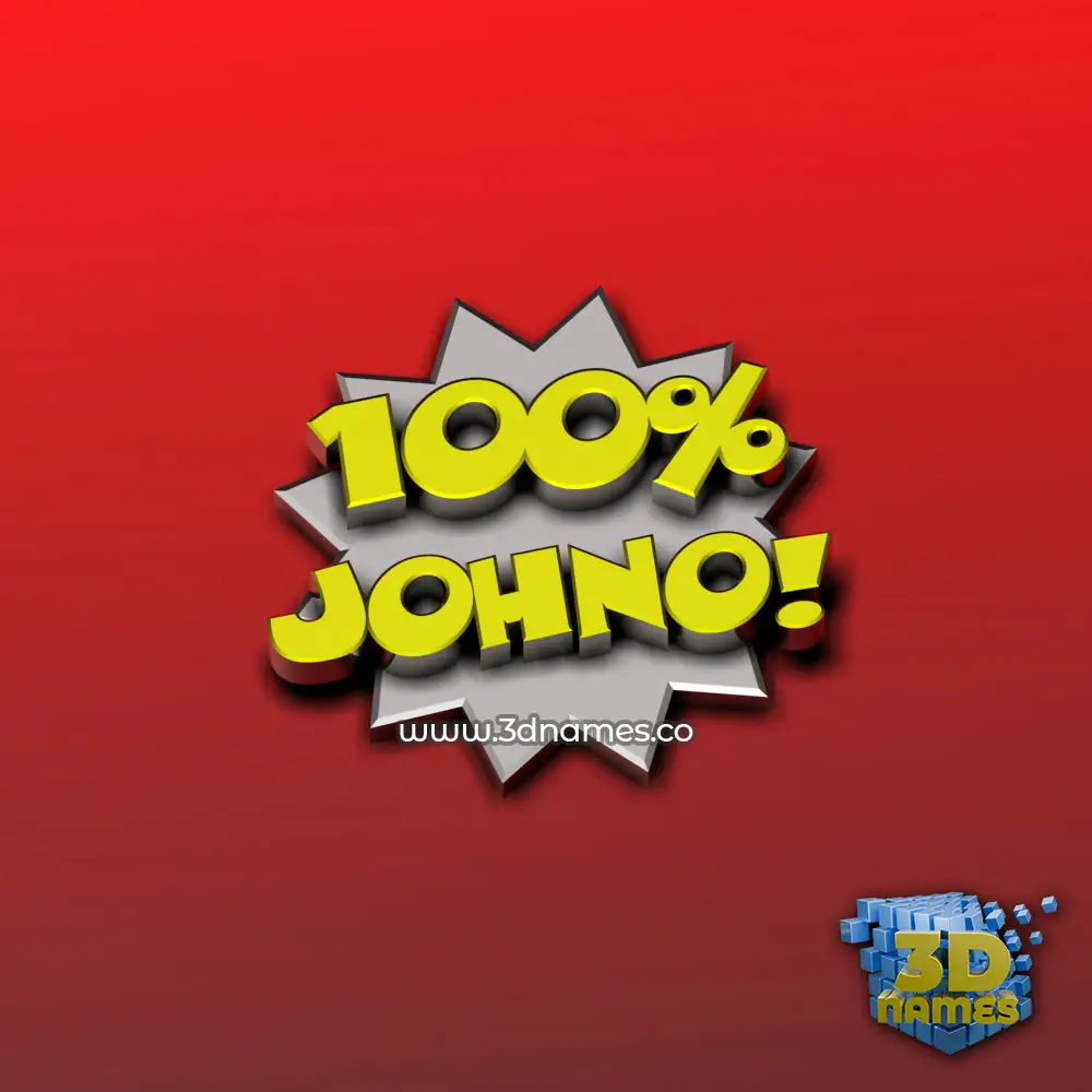 johno in 100 Percent style - 3D name wallpaper