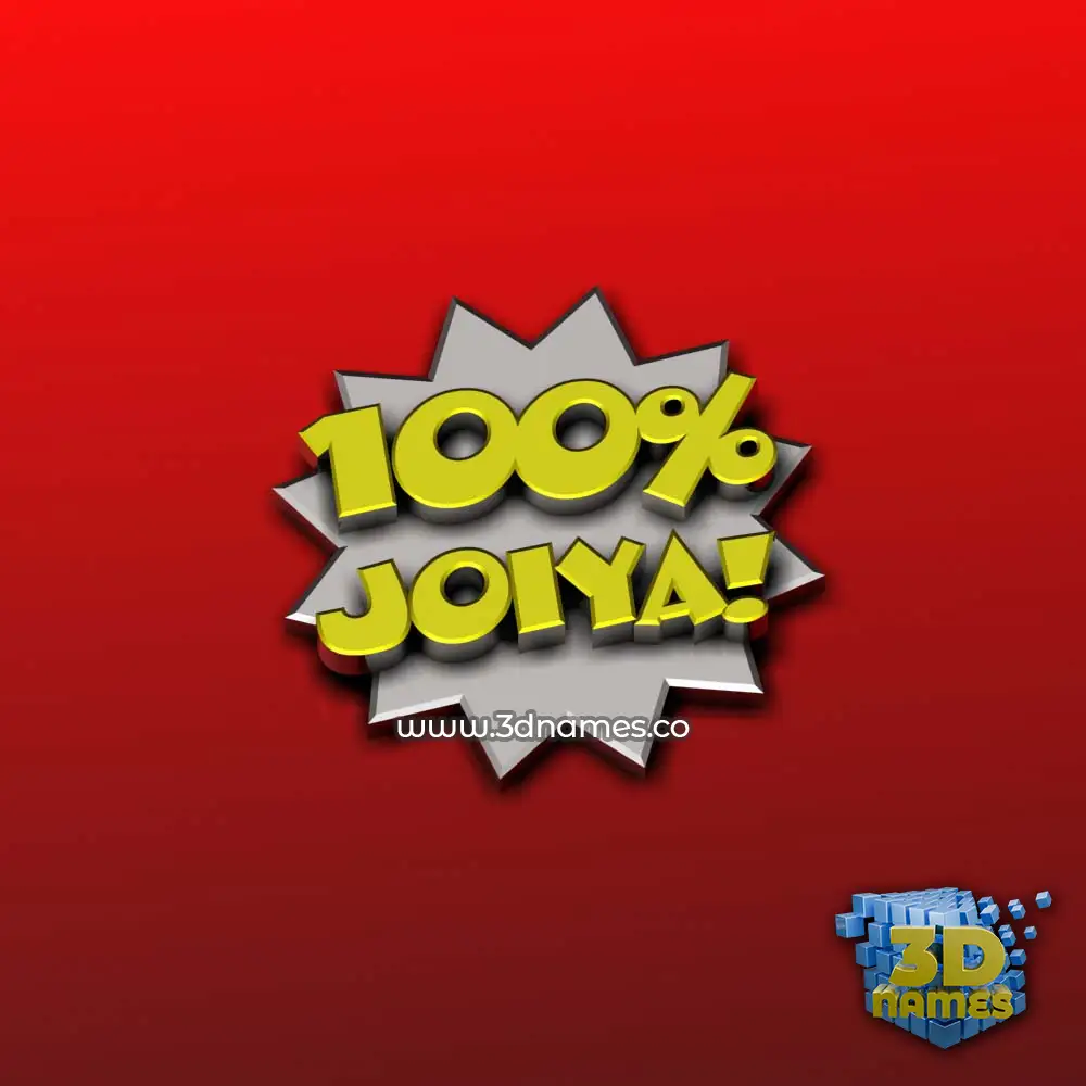 joiya in 100 Percent style - 3D name wallpaper