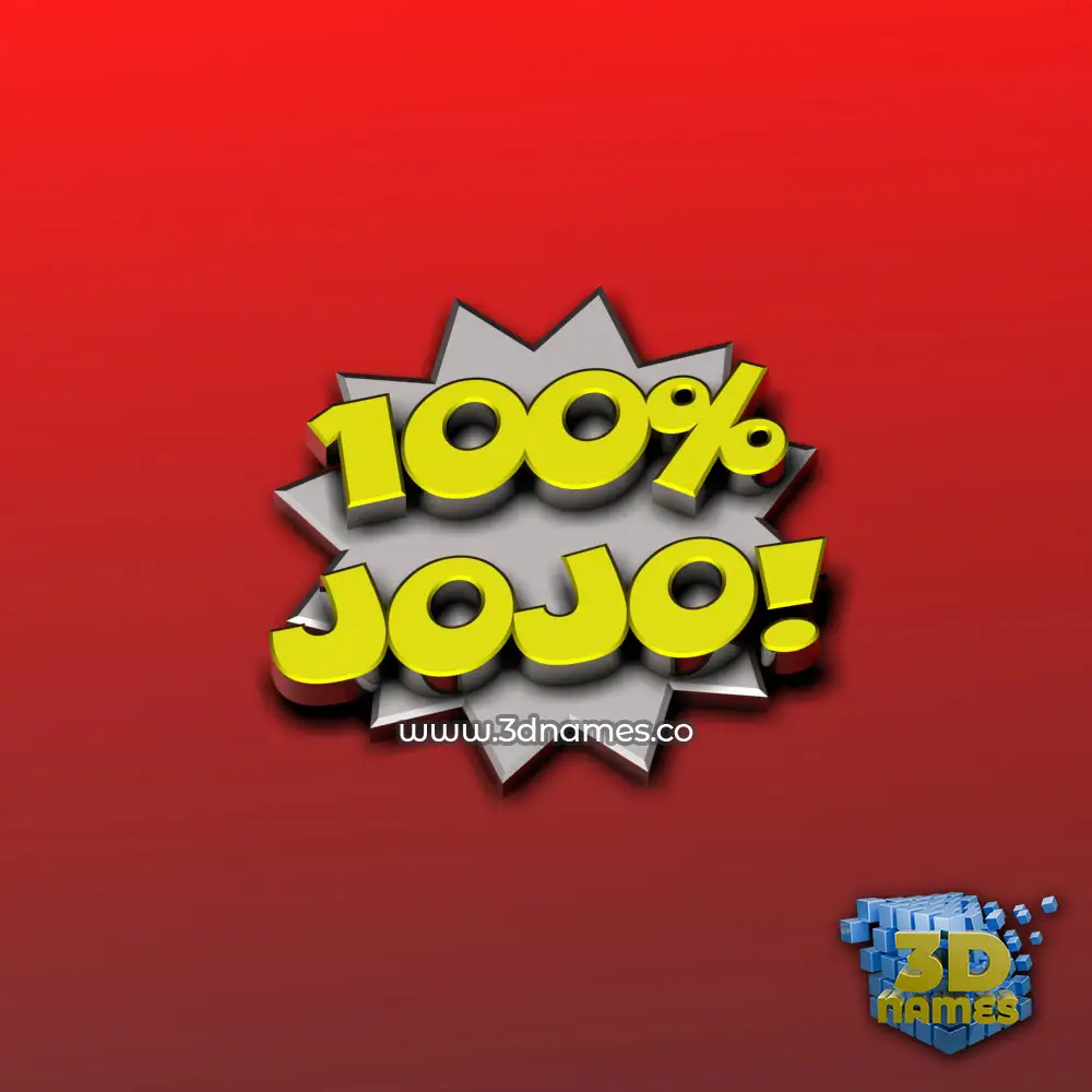 jojo in 100 Percent style - 3D name wallpaper