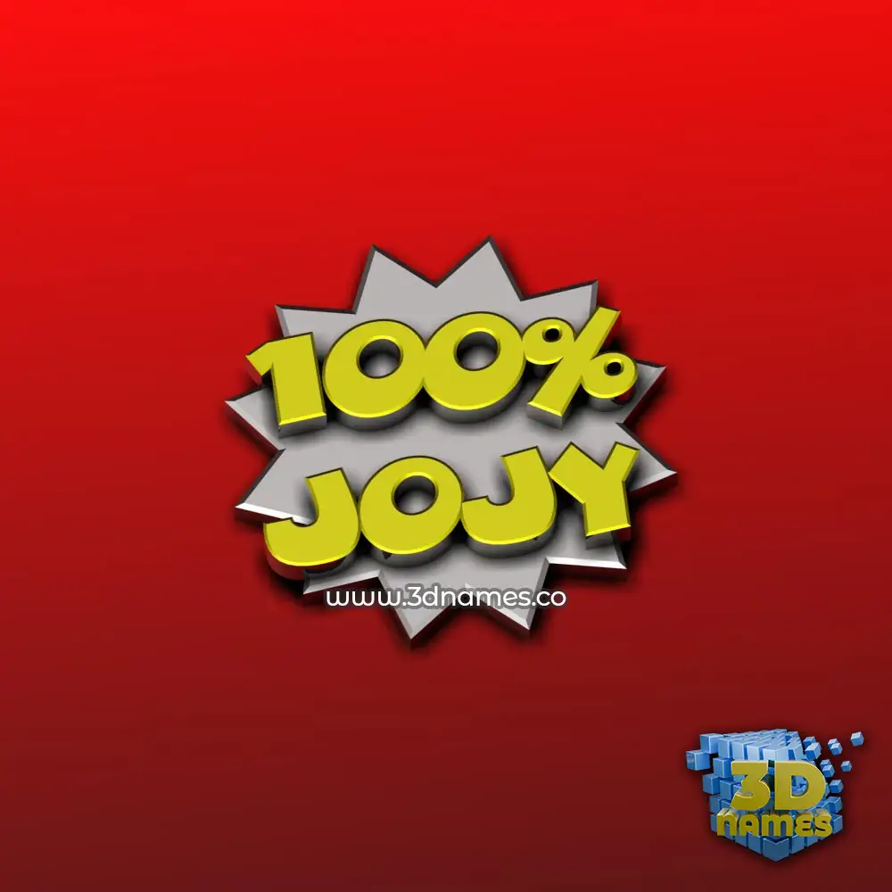 jojy in 100 Percent style - 3D name wallpaper