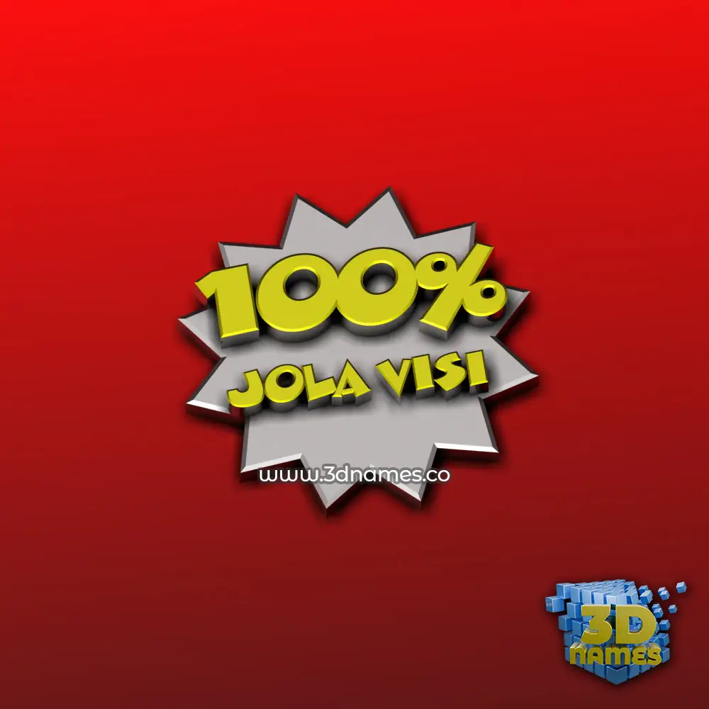 jola visi in 100 Percent style - 3D name wallpaper
