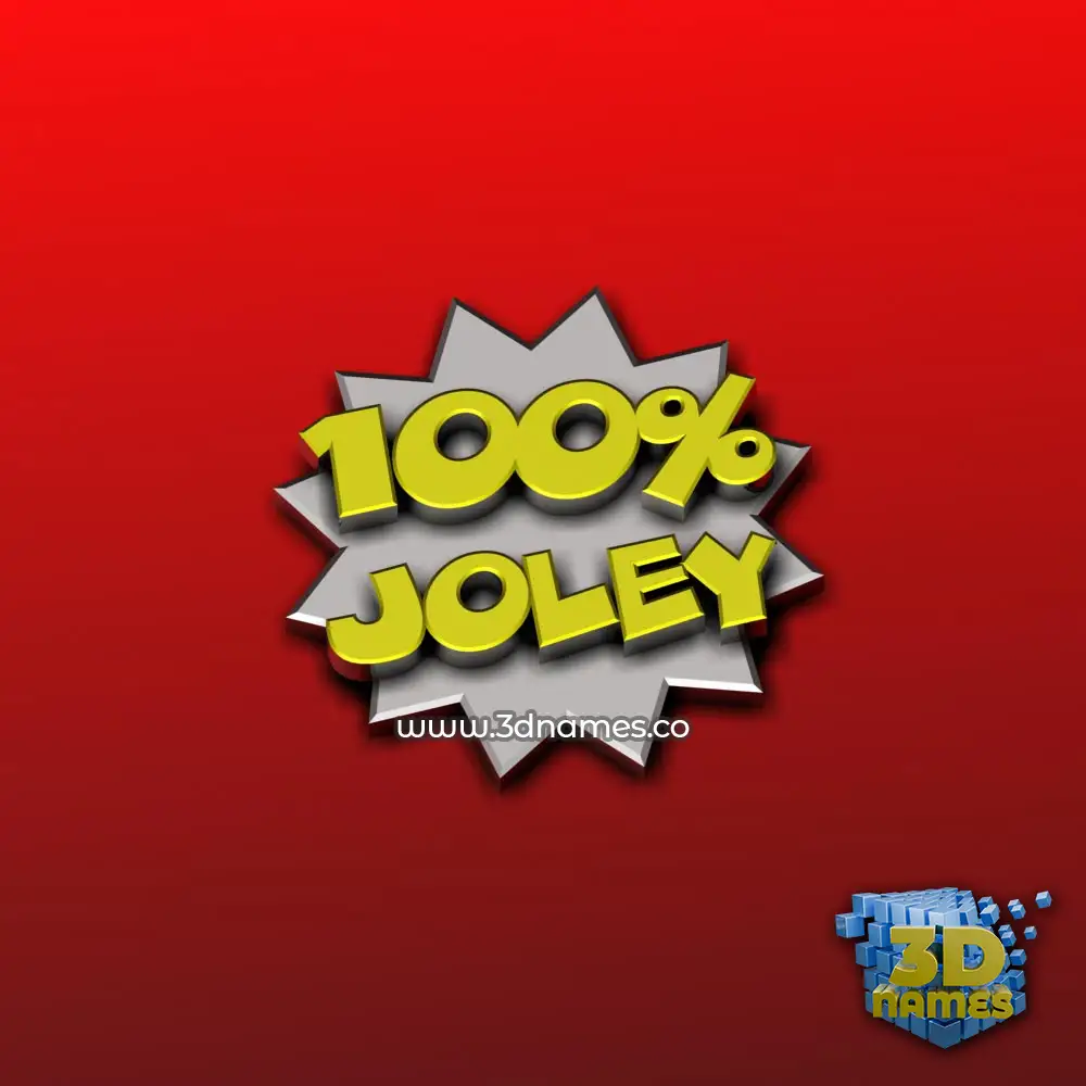 joley in 100 Percent style - 3D name wallpaper