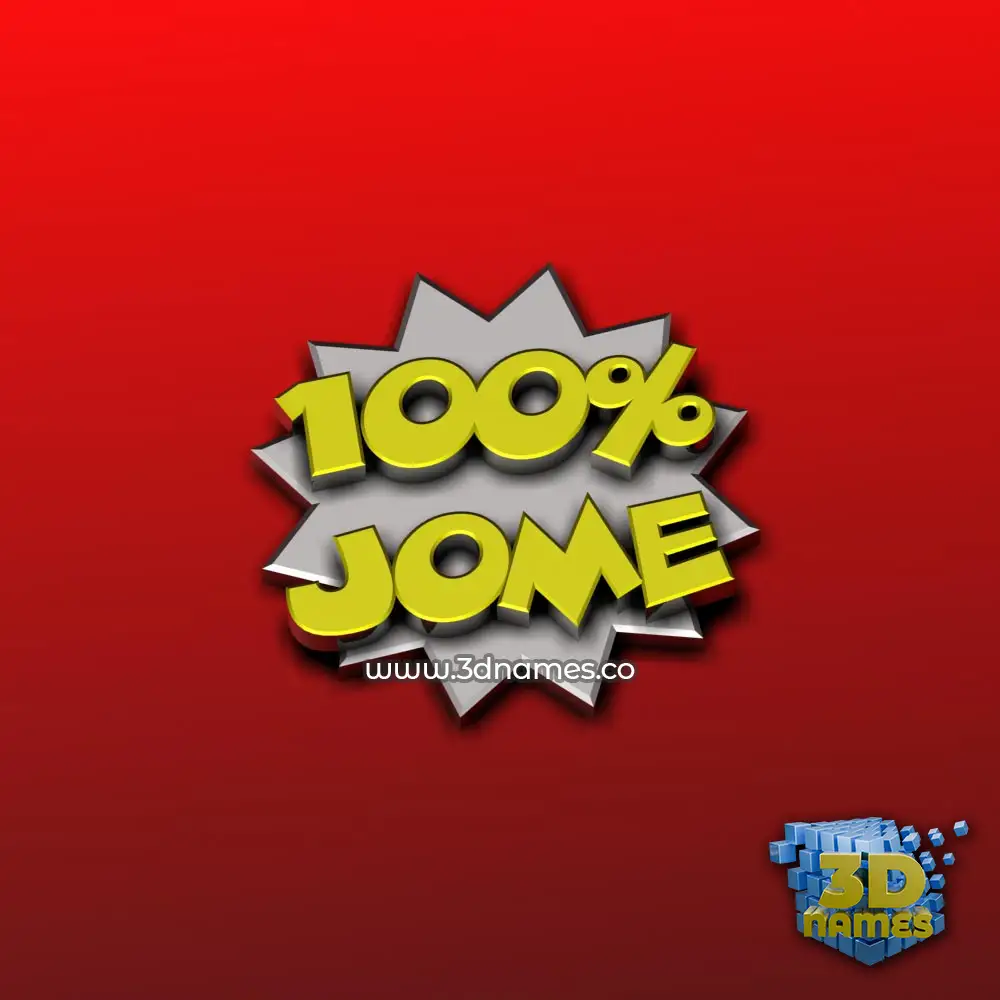 jome in 100 Percent style - 3D name wallpaper