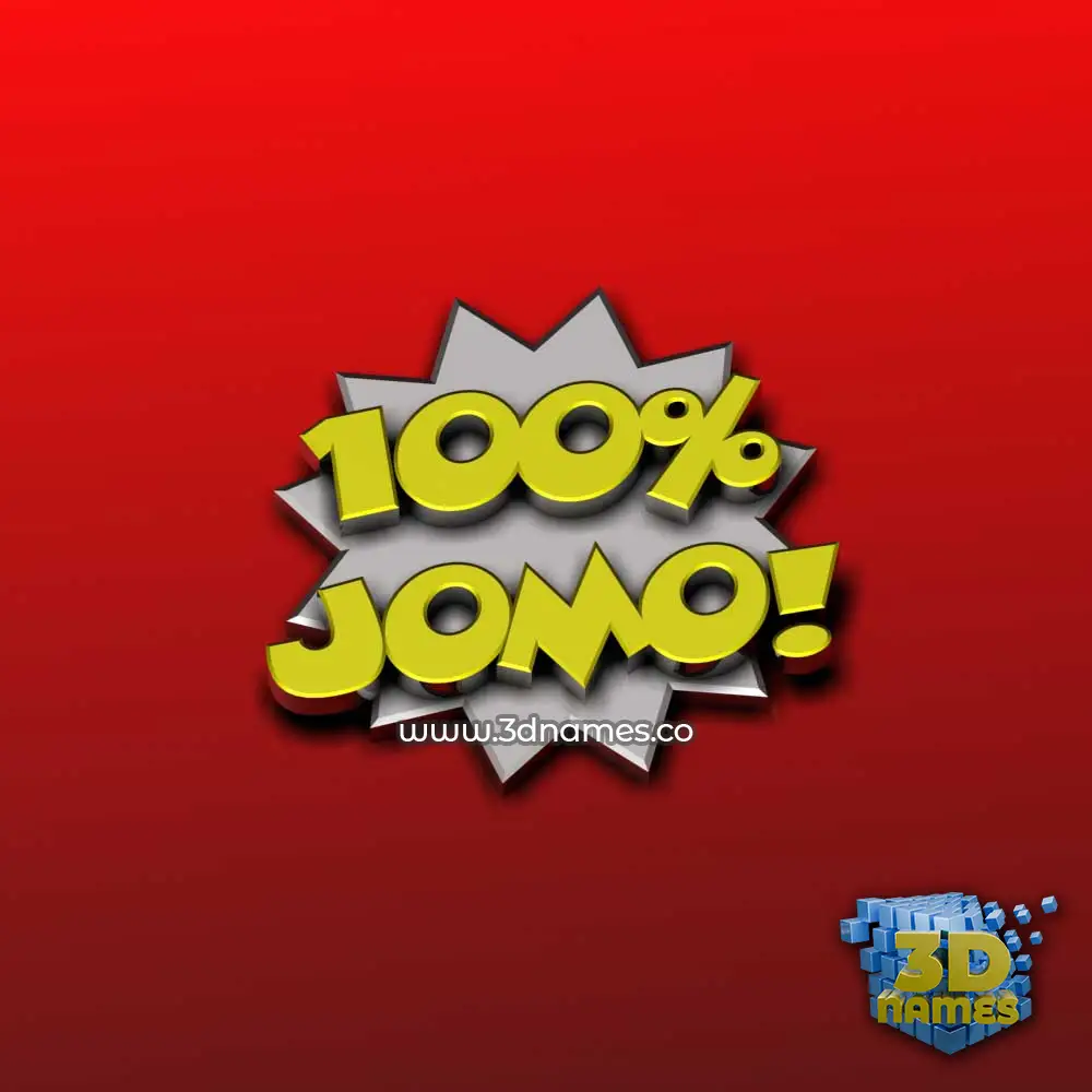 jomo in 100 Percent style - 3D name wallpaper